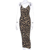 leopard print sleeveless V-neck sexy Dress