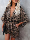 Leopard Print Bowknot Romper