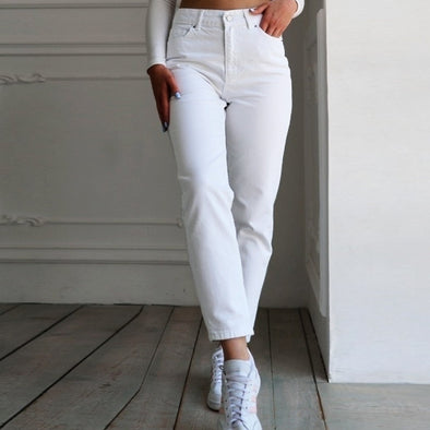 High Waist Straight Jeans