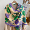 Floral Print Winter Scarf