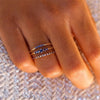 Blue Round Zircon Ring